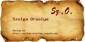 Szolga Orsolya névjegykártya